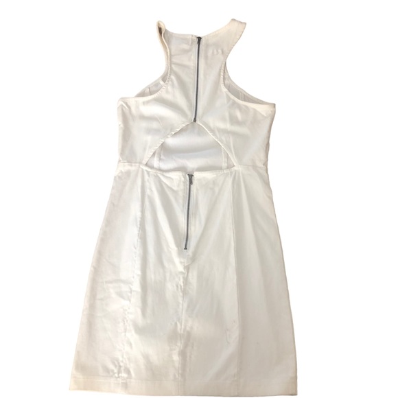 Lulu’s Bodycon Cream Mini Dress with cut out back SZ S - Picture 10 of 13